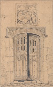 Zuiddeur, Arminghall Hall, Norfolk door John Sell Cotman